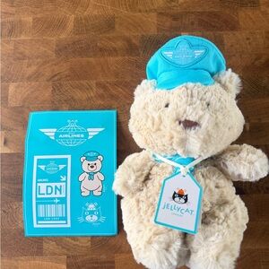 Limited Edition (london exclusive) jelly cat Bartholomew Bear Pilot